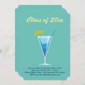 Sommerabitur Einladung - Türkis (Vorne/Hinten)