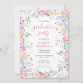 Sommerabitur-Wildblumen Einladung (Vorderseite)