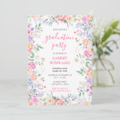 Sommerabitur-Wildblumen Einladung (Stehend Vorderseite)