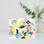 Sommerabstrakt Postkarte (Stehend Vorderseite)