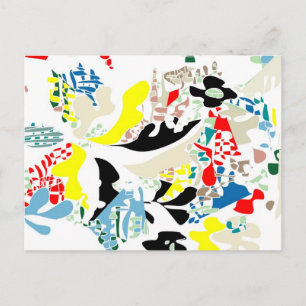 Sommerabstrakt Postkarte