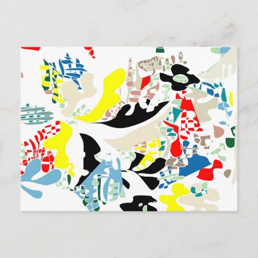 Sommerabstrakt Postkarte (Vorderseite)