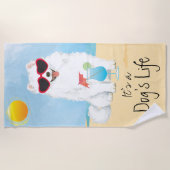 Sommeramerikanischer Eskimo-Hund Strandtuch (Vorderseite)