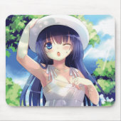 Sommeranime-Mädchen Mousepad (Vorne)