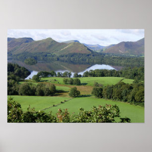 Sommeransicht von Derwentwater Poster