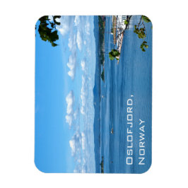 Sommeransicht von Oslofjord aus Oslo, Norwegen Magnet