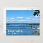 Sommeransicht von Oslofjord aus Oslo, Norwegen Postkarte (Vorne/Hinten)