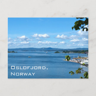 Sommeransicht von Oslofjord aus Oslo, Norwegen Postkarte