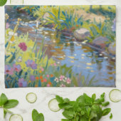 Sommerbach Blumen Geschirrtuch (Gefaltet)