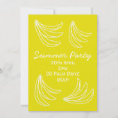 Sommerbanana Picknick Garten Party Feier Einladung (Vorderseite)