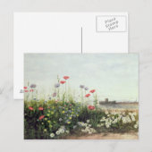 Sommerbank der Blume Postkarte (Vorne/Hinten)