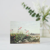 Sommerbank der Blume Postkarte (Stehend Vorderseite)