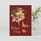 SOMMERBARBEQUE PARTY DANCE , ITALIENISCHE KÜCHE EINLADUNG (Stehend Vorderseite)