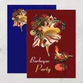 SOMMERBARBEQUE PARTY DANCE , ITALIENISCHE KÜCHE EINLADUNG (Vorne/Hinten)