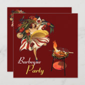 SOMMERBARBEQUE PARTY DANCE , ITALIENISCHE KÜCHE EINLADUNG (Vorne/Hinten)