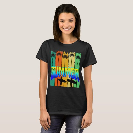 SOMMERBÄUME FÜR VINTAGE PALMEN T-Shirt (Vorne ganz)