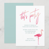 Sommerbecken mit tropischem Rosa Flamingo Party