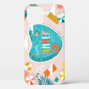 Sommerbecken: Vintage Strandtafel. Case-Mate iPhone Hülle