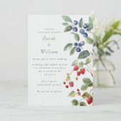 Sommerbeeren Einladung zur Hochzeit (Stehend Vorderseite)