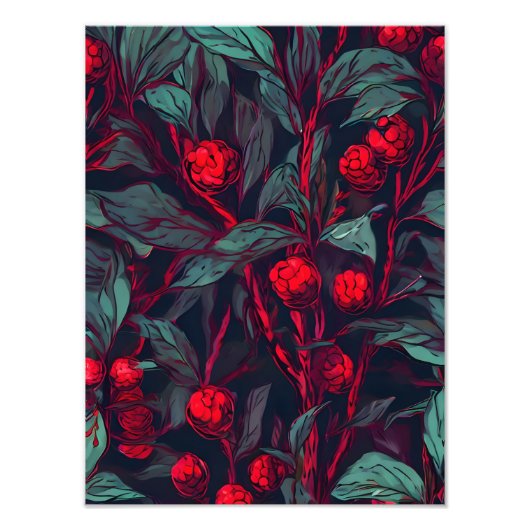 Sommerbeeren Nahtloses Muster Fotodruck (Vorne)