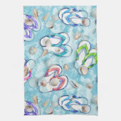 Sommerbewohner-Muscheln Geschirrtuch (Vertikal)
