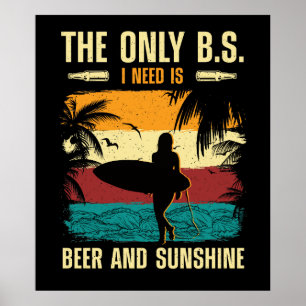 Sommerbier und Sonnenschein Poster