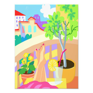 Sommerbild, Frauenfüße mit Pediküre Fotodruck