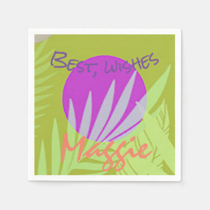 Sommerbilder, Urlaub und Geburtstage Serviette