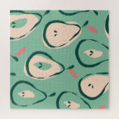 Sommerbirnen: frisches Fruchtmuster. Puzzle (Horizontal)
