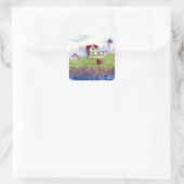 Sommerblase Quadratischer Aufkleber (Tasche)