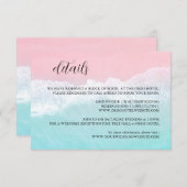 Sommerblau, rosa Ocean Beach Details Begleitkarte (Vorne/Hinten)