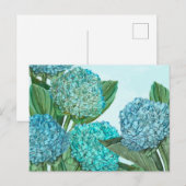 Sommerblaue Hortensienbouquet Postkarte (Vorne/Hinten)