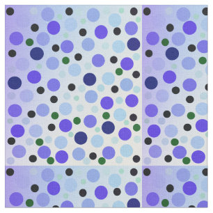 Sommerblaue Polka-Punkte, Stoff