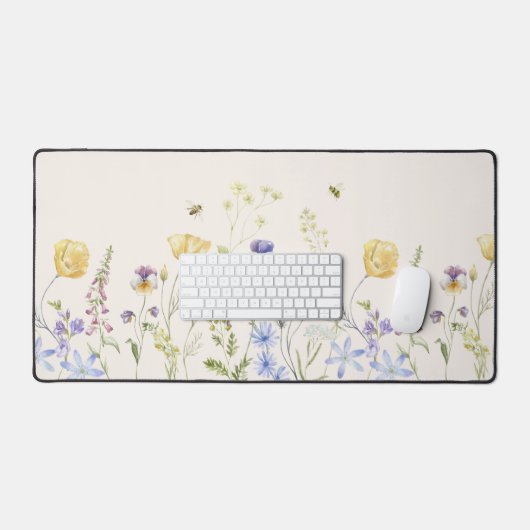 Sommerblicke, Wildblumen, Aquarell Schreibtischunterlage (Tastatur & Maus)