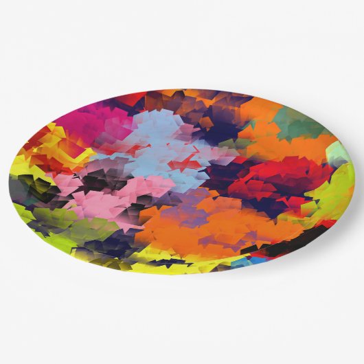 SOMMERBLUME PAPPTELLER (Schrägansicht)