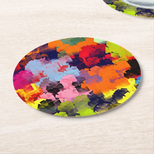 SOMMERBLUME RUNDER PAPPUNTERSETZER (Angewinkelt)