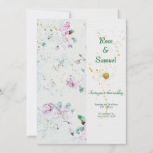 Sommerblumen Aquarellpapier Texturierte Hochzeit I