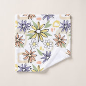 Sommerblumen  badhandtuch set (Waschlappen)