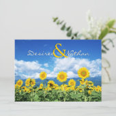 Sommerblumen Einladung Hochzeit (Stehend Vorderseite)