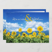 Sommerblumen Einladung Hochzeit (Vorne/Hinten)