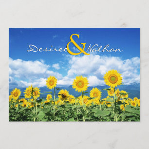 Sommerblumen Einladung Hochzeit