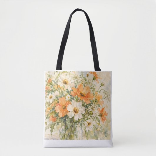 Sommerblumen Farben Tasche (Vorderseite)