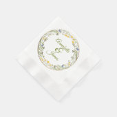 Sommerblumen Hochzeit Geprägte Servietten (Ecke)