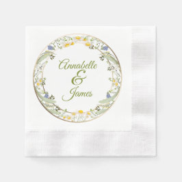 Sommerblumen Hochzeit Geprägte Servietten