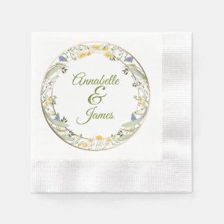 Sommerblumen Hochzeit Geprägte Servietten