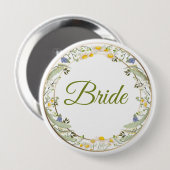 Sommerblumen Hochzeitsknopf - Anpassbar Button (Vorne & Hinten)