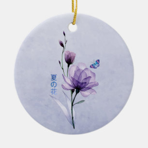 Sommerblumen, japanische Kunst Keramik Ornament
