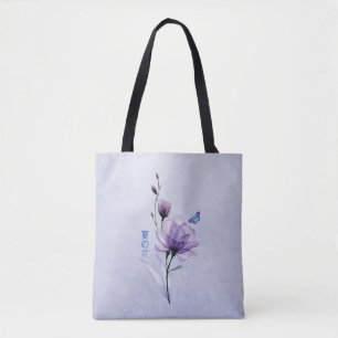 Sommerblumen, japanische Kunst Tasche