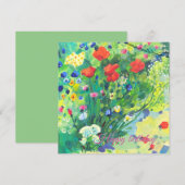 Sommerblumen, Mohn Feiertagskarte (Vorne/Hinten)