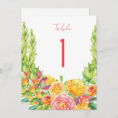 Sommerblumen-Tischnummern (Vorne/Hinten)